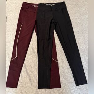 TWO VICTORIA'S SECRET Total Knockout Full Length Workout Leggings Medium